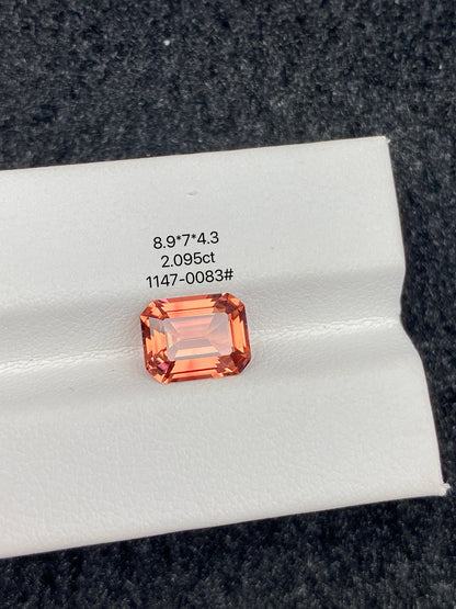 2.095CT NATURAL CONGO ORANGE TOURMALINE STONE