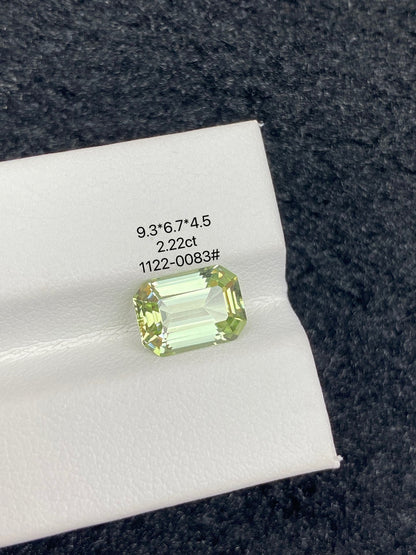 2.22CT NATURAL CONGO YELLOWISH GREEN TOURMALINE STONE