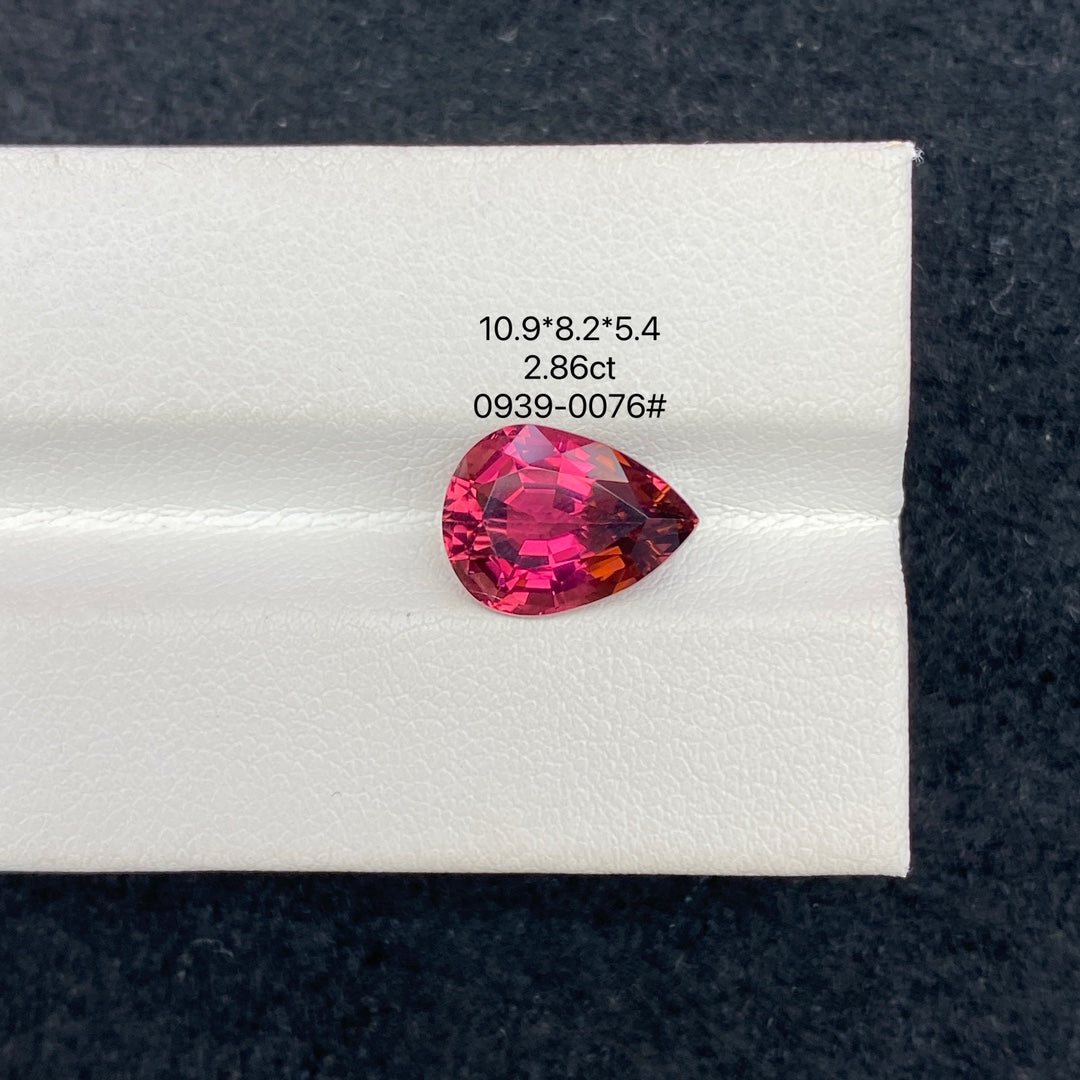 2.86CT NATURAL BRAZIL RED TOURMALINE STONE