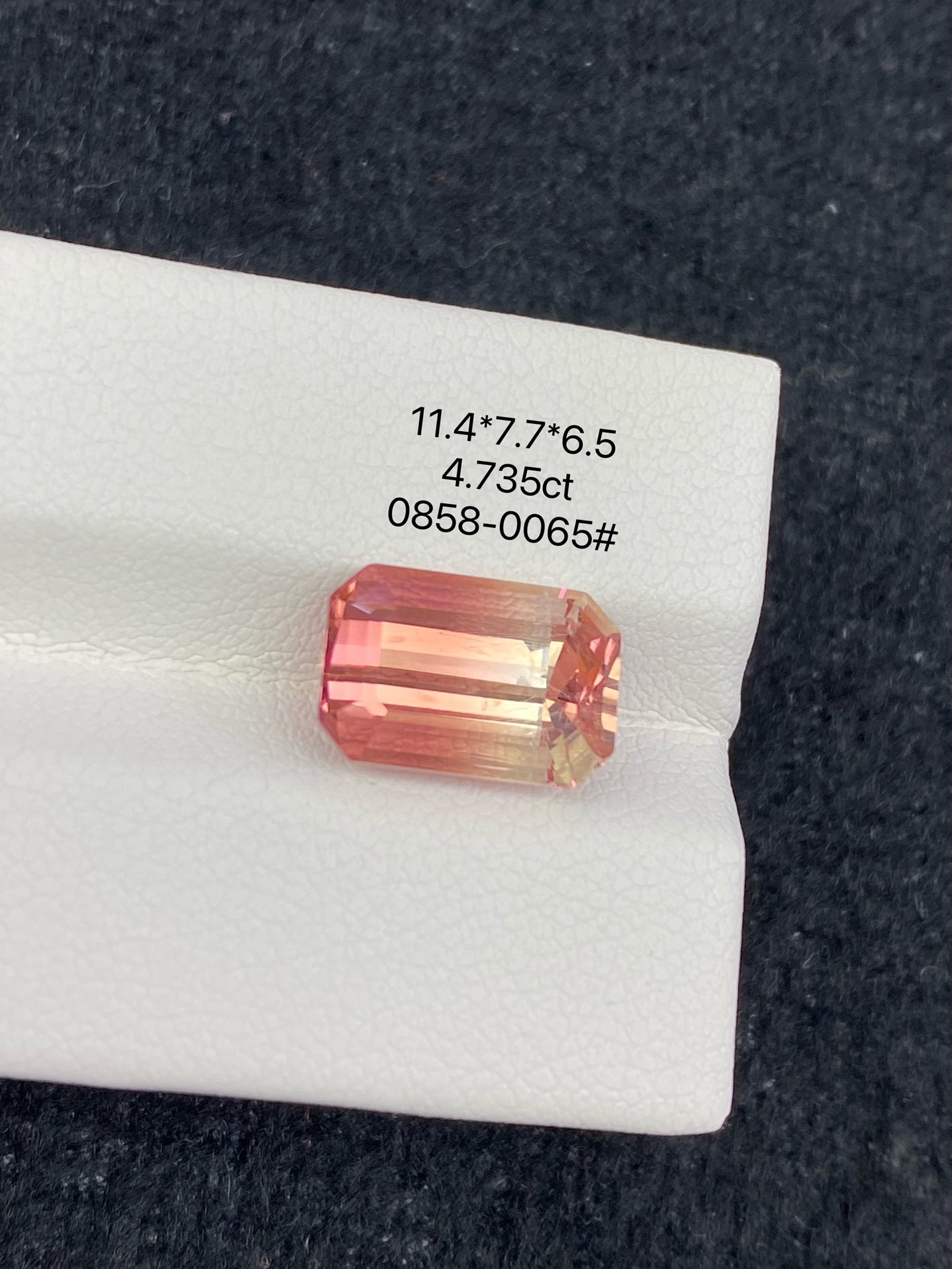 4.735CT NATURAL CONGO ORANGE TOURMALINE STONE