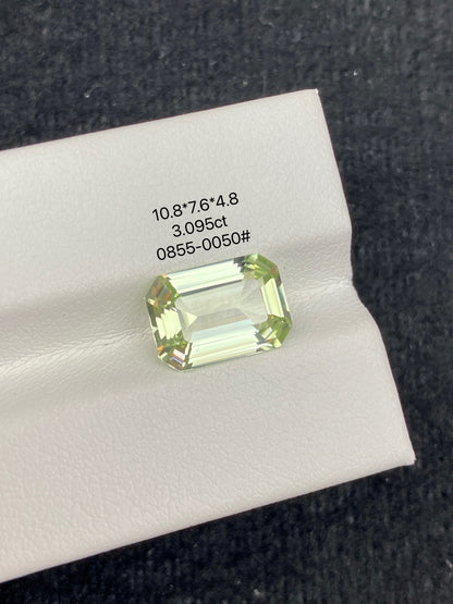 3.095CT NATURAL CONGO GREEN TOURMALINE STONE