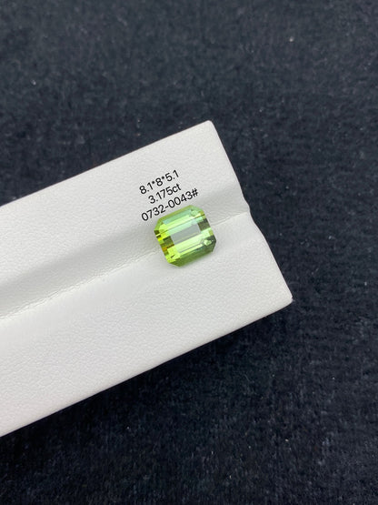 3.175CT NATURAL CONGO GREEN TOURMALINE STONE